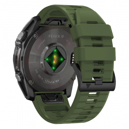 Alte accesorii - Curea Tech-Protect Silicone Line Garmin Fenix 5X / 5X Plus / 6X / 6X Pro / 7X / 8 51mm verde army