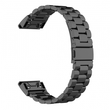 Fenix 5 / 6 / 6 Pro / 7 / 7 Pro / 8 47mm - Curea Techsuit W010 Watchband 22mm Samsung Galaxy Watch 4/5/Active 2 /Huawei Watch Gt 3 42mm /Gt 3 Pro 43mm negru