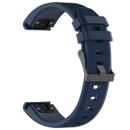 Fenix 5 / 6 / 6 Pro / 7 / 7 Pro / 8 47mm - Curea Techsuit Watchband QuickFit 22mm (W058) - Instinct 2S/2S Solar/Approach S70 42mm/Forerunner 220/230/235/630/735  albastru