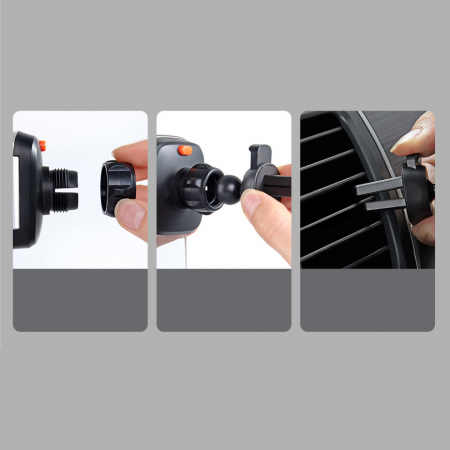 Suport auto Baseus 2in1 cu prindete ventilatie / ventuza SUYK000001 [13]