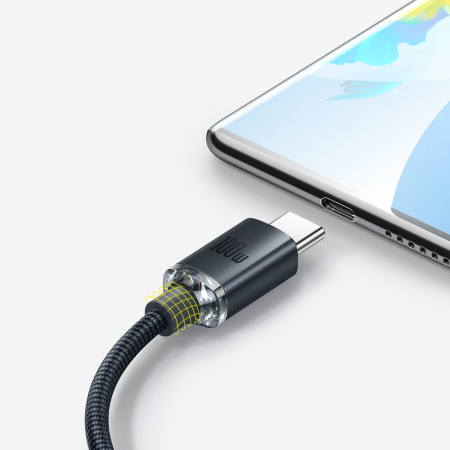 Cablu Baseus Crystal Shine fast charge usb - type c 100W 2 m CAJY000501 [6]