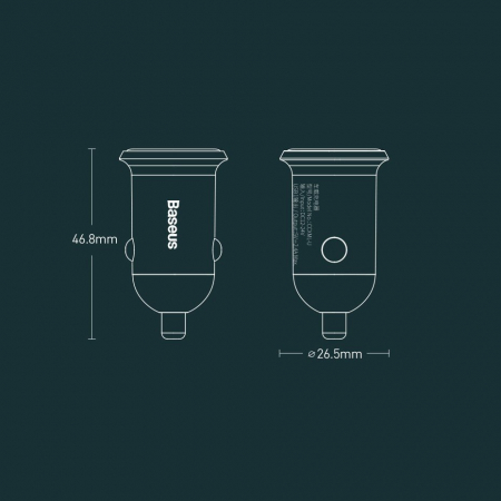 Incarcator auto Baseus Grain Pro 2xusb 4.8a CCALLP-01 [9]