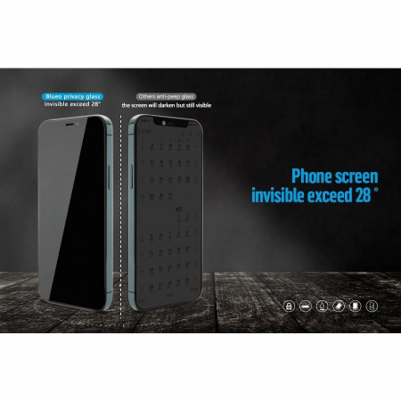Folie 5D Mr. Monkey Glass IPhone 15 Pro Privacy [2]