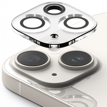 Folii Camera - Pachet 2x Folie camera Ringke Iphone 15 / 15 Plus transparent