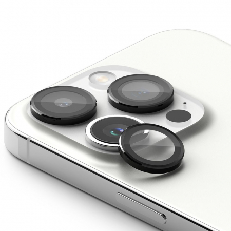 Folii Camera - Folie de Protecție Camera Ringke pentru iPhone 15 Pro Max - Negru, Rezistență Superioară