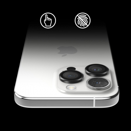 Folie de Protecție Camera Ringke pentru iPhone 15 Pro Max - Negru, Rezistență Superioară [5]