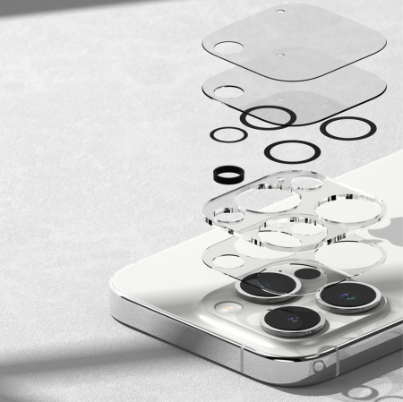 Pachet 2x Folie camera Ringke Iphone 15 Pro Max transparent [3]