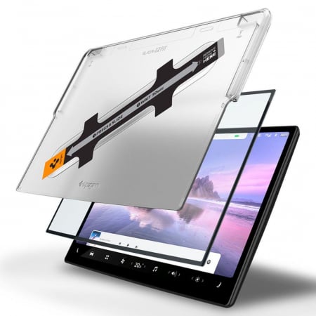 Folie sticla cu sistem de montare Spigen glas tr ez fit compatibila cu Tesla Model X 2022 / S 2021 [7]