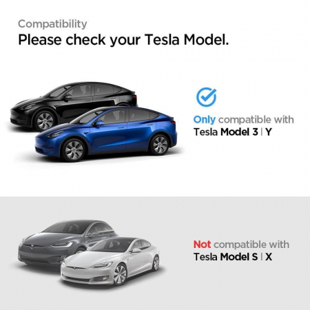 Folie sticla cu sistem de montare Spigen glas tr ez fit compatibila cu Tesla Model Y / 3 [2]