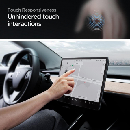 Folie sticla cu sistem de montare Spigen glas tr ez fit compatibila cu Tesla Model Y / 3 [6]