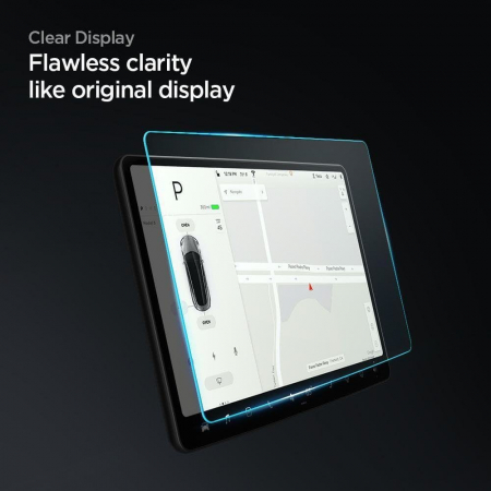 Folie sticla cu sistem de montare Spigen glas tr ez fit compatibila cu Tesla Model Y / 3 [7]