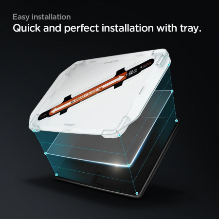 Folie sticla cu sistem de montare Spigen glas tr ez fit compatibila cu Tesla Model Y / 3 [4]