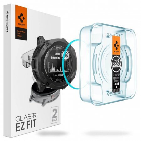 Folii - Folie Spigen Glass EZ Fit Garmin Instinct 2X Solar