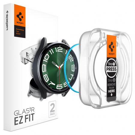 Folii Samsung Seria Watch - Pachet 2x Folie Spigen Glass EZ Fit Samsung Watch 6 47 mm