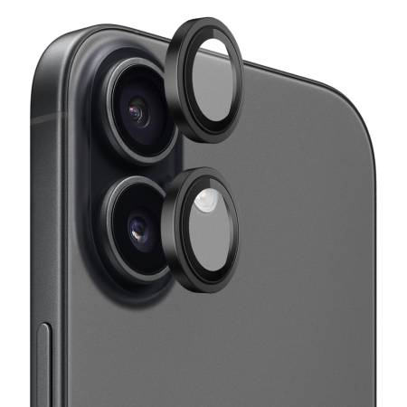 Folie camera Iphone 17 - Folie sticla camera Blueo iPhone 17 - Original Metal Frame Lens Glass Black