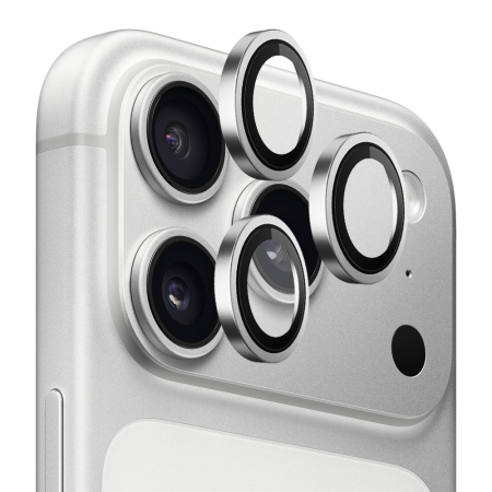 Folie sticla camera Blueo iPhone 17 Pro / iPhone 17 Pro Max - Original Metal Frame Lens Glass Silver [3]