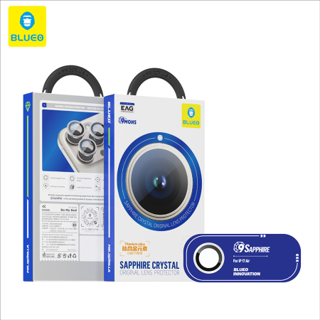 Folie sticla camera iPhone 17 Air Blueo - Sapphire Crystal Original Lens Glass Gold [2]