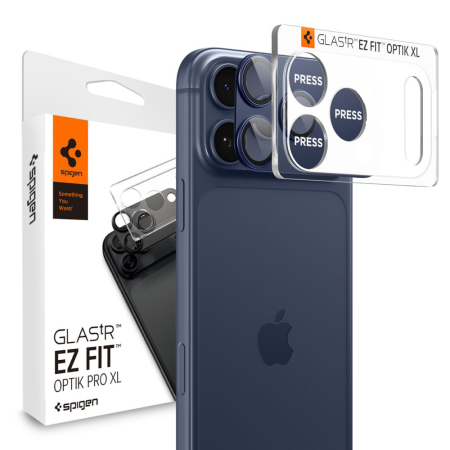 Folie sticla camera + platou Spigen Optik Pro XL 17 Pro Blue [1]