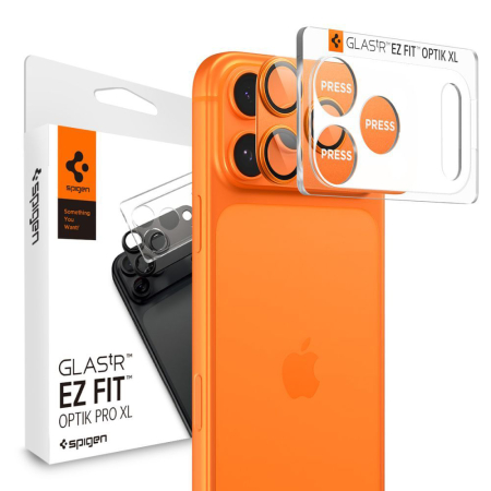 Folie sticla camera + platou Spigen Optik Pro XL 17 Pro Orange [2]