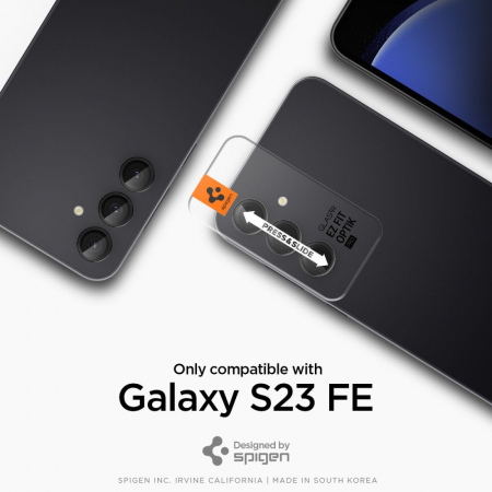 Folie de Sticlă pentru Camera Samsung Galaxy S23 FE - Set 2x, Spigen GLAS.tR EZ FIT, Montaj Simplu [1]