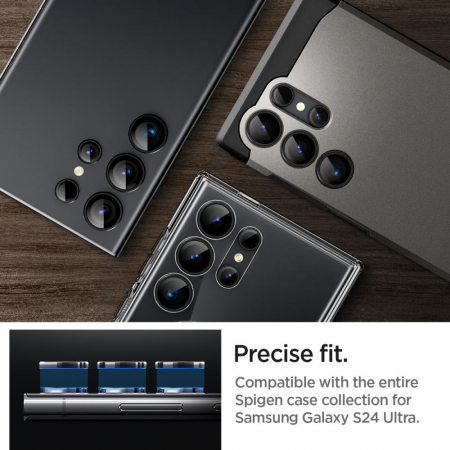 Pachet 2x Folie sticla camera Spigen GLAS.tR EZ FIT Samsung Galaxy S24 Ultra / S23 Ultra [7]