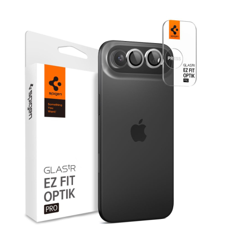 Folie sticla camera Spigen - Optik.tR EZ Fit Pro Camera Glass (2 pack) - iPhone 17 Air - Silver [2]