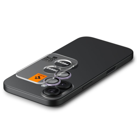Folie sticla camera Spigen - Optik.tR EZ Fit Pro Camera Glass (2 pack) - iPhone 17 / iPhone 16 Plus / iPhone 16 - Purple [3]
