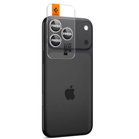 Folie sticla camera Spigen - Optik.tR EZ Fit Pro Camera Glass (2 pack) - iPhone 17 Pro Max/iPhone 17 Pro/iPhone 16 Pro Max/iPhone 16 Pro - Silver [3]