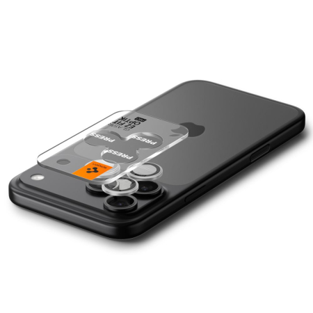 Folie sticla camera Spigen - Optik.tR EZ Fit Pro Camera Glass (2 pack) - iPhone 17 Pro Max/iPhone 17 Pro/iPhone 16 Pro Max/iPhone 16 Pro - Silver [1]