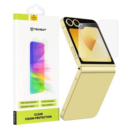 Folie sticla ecran exterior Samsung Galaxy Z Flip6 / Flip7 FE Techsuit ransparent [3]