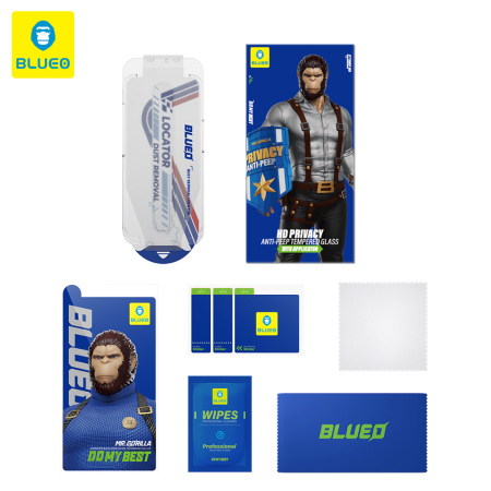 Folie sticla iPhone 15 / iPhone 16 Blueo - Anti-Peep Privacy Glass with Applicator Pro Black [1]