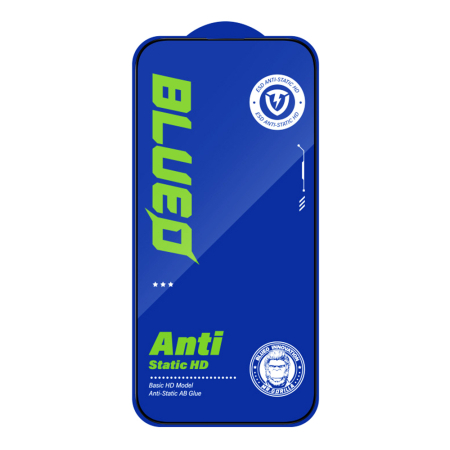 Folii - Folie sticla iPhone 15 Pro Max Blueo - 2.5D Silk Full Cover HD Glass Black