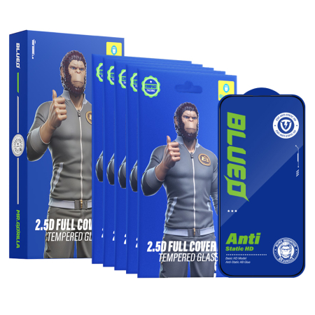 Folie sticla iPhone 15 Pro Max Blueo - 2.5D Silk Full Cover HD Glass Black [3]
