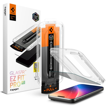 Folie sticla  iPhone 16 Pro / iPhone 17 / iPhone 17 Pro Spigen - Glas.tR EZ-FIT Pro Privacy [1]
