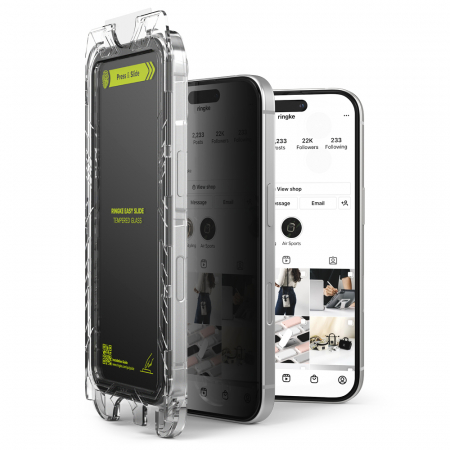 Folii - Folie sticla Ringke Iphone 16 Pro Max privacy 2 buc