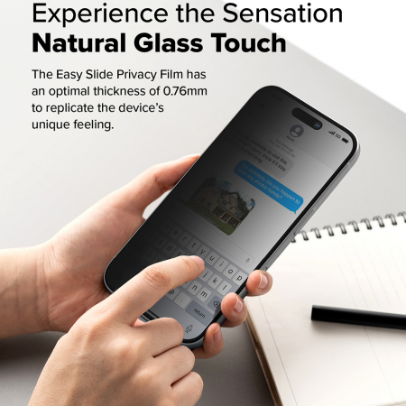 Folie sticla Ringke Iphone 16 Pro  privacy 2 buc [4]