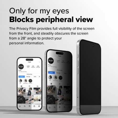 Folie sticla Ringke Iphone 16 Pro  privacy 2 buc [2]