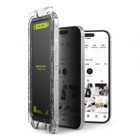 Folii - Folie sticla Ringke Iphone 16 Pro  privacy 2 buc
