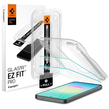 Folie Samsung A72 - Folie sticla Samsung Galaxy A27 5G Spigen - (2 pack) Glas.tR EZ-FIT Pro  - Clear