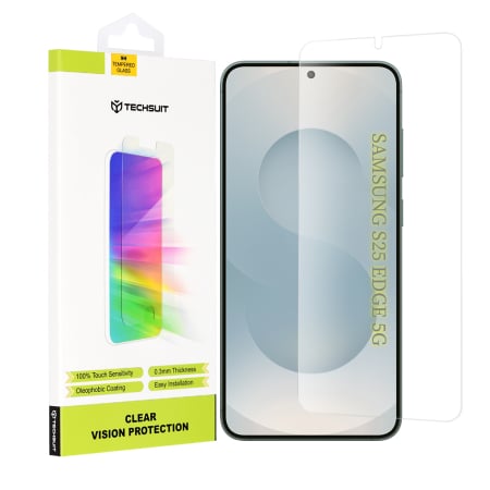 Folii - Folie sticla Samsung Galaxy S25 Edge Techsuit - Clear Vision Glass Transparent