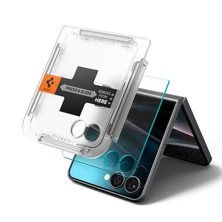 Folii Samsung Seria Z - Folie sticla Samsung Galaxy Z Flip7 Spigen - Glas.tR EZ-FIT HD - clear