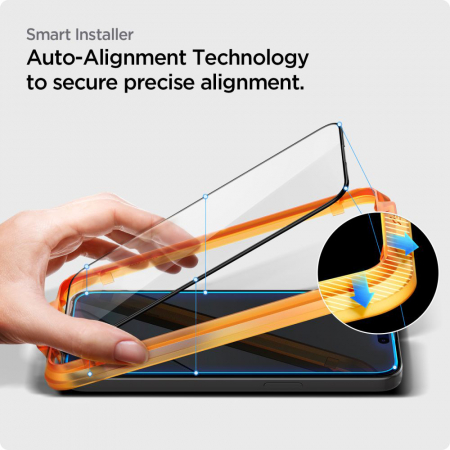 Folie sticla Spigen - Glas.tR Align Master (2 pack) - iPhone 15 Pro Max - Black [3]