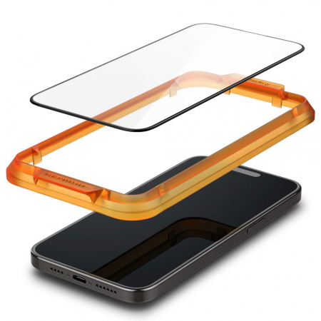 Folie sticla Spigen - Glas.tR Align Master (2 pack) - iPhone 15 Pro Max - Black [2]