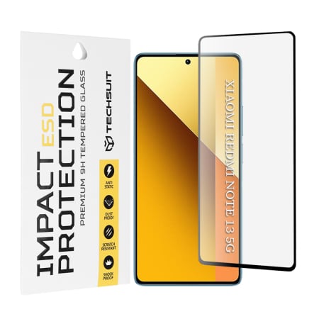 Folii - Folie sticla Xiaomi Redmi Note 13 5G Techsuit - ESD Glass Black