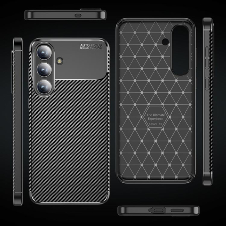 Husa carbon Samsung Galaxy S25 FE  Techsuit - CarbonFiber Black [1]