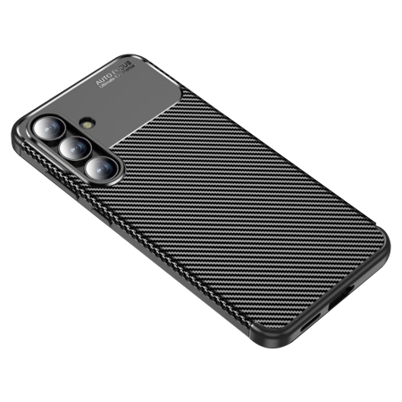 Huse Galaxy S - Husa carbon Samsung Galaxy S25 FE  Techsuit - CarbonFiber Black