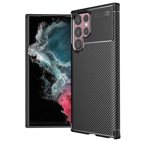Husa Samsung Galaxy S22 Ultra 5G - Husa Carbonfiber Techsuit Samsung Galaxy S22 Ultra