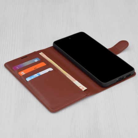 Husa carte Samsung Galaxy A06 Techsuit Leather folio maro [3]