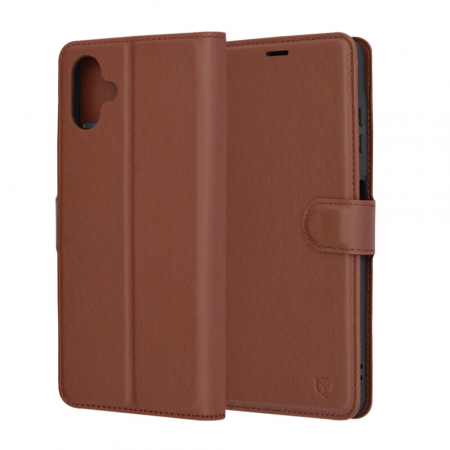 Husa carte Samsung Galaxy A06 Techsuit Leather folio maro [1]