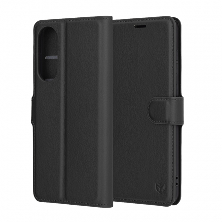 Husa carte Samsung Galaxy S25 Edge Techsuit Leather folio negru [4]